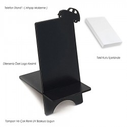 Ahşap Telefon Standı Araba - Siyah - 023