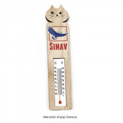Ahşap Derece - Kedi -003