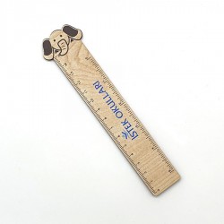Ahşap Fil Cetvel - 15 cm -003