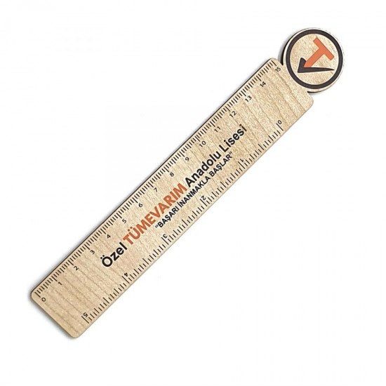 Ahşap Yuvarlak Baskı Alanlı Cetvel 15-cm-006, DP-EC-006 Ahşap Yuvarlak Baskı Alanlı Cetvel 15-cm-006, DP-EC-006