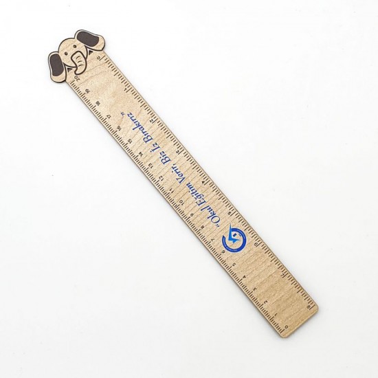 Ahşap Fil Cetvel - 20 cm -012, DP-EC-012 Ahşap Fil Cetvel - 20 cm -012, DP-EC-012