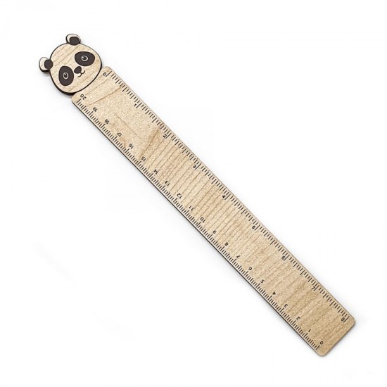 Ahşap Ayıcık Cetvel - 20 cm -013, DP-EC-013 Ahşap Ayıcık Cetvel - 20 cm -013, DP-EC-013