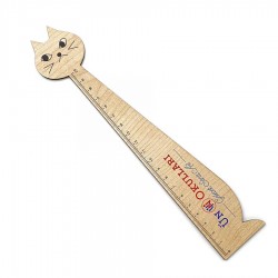 Ahşap Kedi Cetvel - 20 cm -014