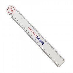 Ahşap Yuvarlak Baskı Alanlı Cetvel - 20 cm -015