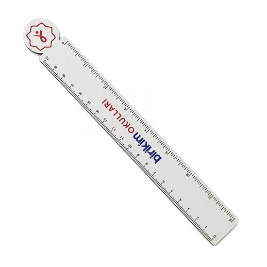 Ahşap Yuvarlak Baskı Alanlı Cetvel - 20 cm -015, DP-EC-015 Ahşap Yuvarlak Baskı Alanlı Cetvel - 20 cm -015, DP-EC-015