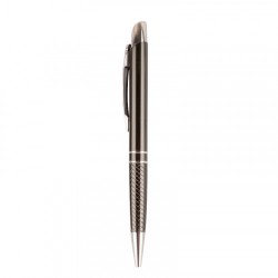 Çift Çizgili Oval Metal Tükenmez Kalem 009