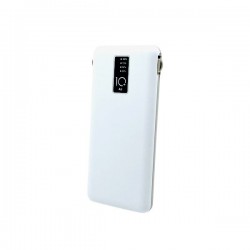 10000 mAh Powerbank (Dahili Kablolu) K420 Beyaz