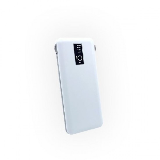 10000 mAh Powerbank (Dahili Kablolu) K420 Beyaz 10000 mAh Powerbank (Dahili Kablolu) K420 Beyaz