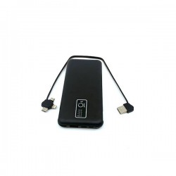 10000 mAh Powerbank (Dahili Kablolu) K420 Siyah