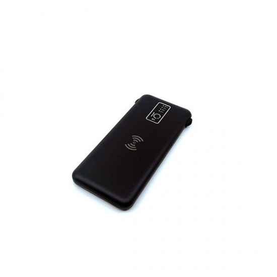 10000 mAh Wireless Powerbank (Dahili Kablolu) K410 Siyah 10000 mAh Wireless Powerbank (Dahili Kablolu) K410 Siyah