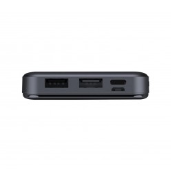 10000 mAh Rubber Işıklı Powerbank 7005 Siyah