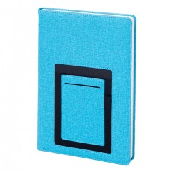15*21 Turkuaz Mavi Cepli Tarihsiz Defter 76057