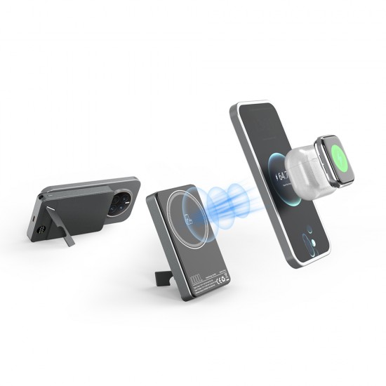 KİLYOS 10.000 MAH SİYAH MAGSAFE  ve  WIRELESS STANDLI POWERBANK, 225601