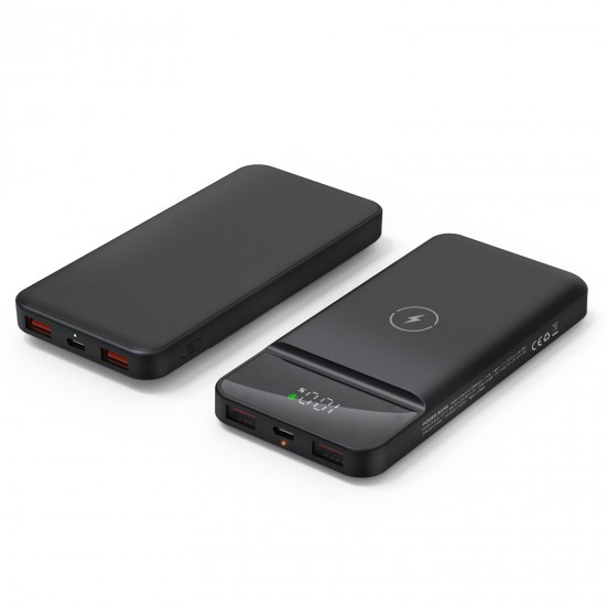 ÜZÜMLÜ 10.000 MAH SİYAH WIRELESS POWERBANK, 233001 ÜZÜMLÜ 10.000 MAH SİYAH WIRELESS POWERBANK, 233001
