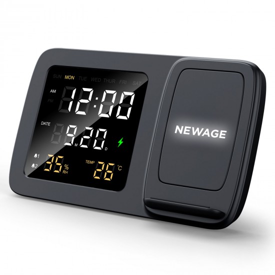 BÜLBÜL MASAÜSTÜ SAAT VE KABLOSUZ ŞARJ STANDI, 266601