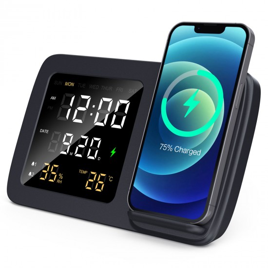 BÜLBÜL MASAÜSTÜ SAAT VE KABLOSUZ ŞARJ STANDI, 266601