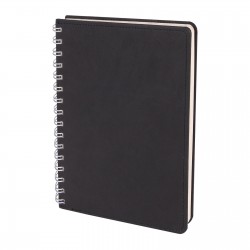 BATIKENT SİYAH SPİRALLİ TARİHSİZ DEFTER (15X21 CM)