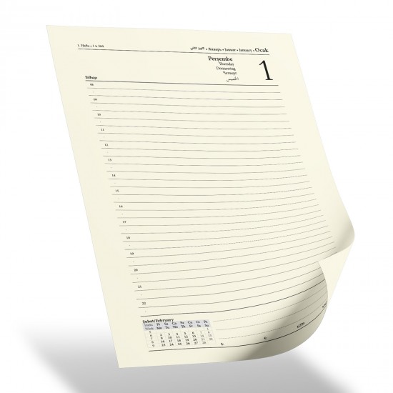 ANITTEPE KIRMIZI TARİHLİ GİZLİ SPİRALLİ AJANDA (17X24 CM), 301904