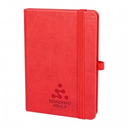 İNCEK KIRMIZI TARİHSİZ DEFTER (9X14 CM)