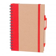 PURSAKLAR KIRMIZI SPİRALLİ TARİHSİZ DEFTER (15X21 CM)