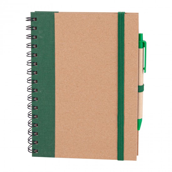 PURSAKLAR YEŞİL SPİRALLİ TARİHSİZ DEFTER (15X21 CM), 306310
