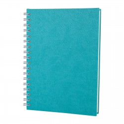 ALTINDAĞ TURKUAZ KARELİ SPİRALLİ TARİHSİZ DEFTER (17X24 CM)