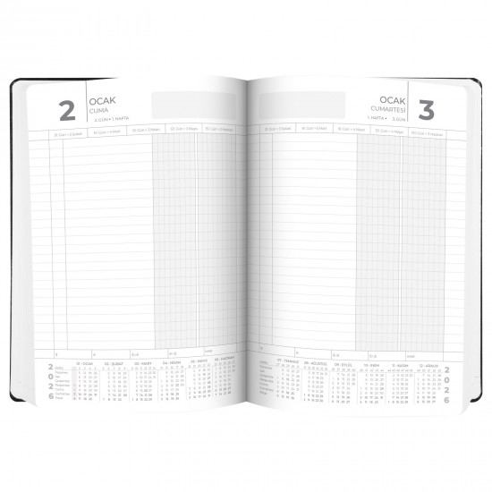 KIZILTEPE SİYAH TİCARİ AJANDA (17X24 CM), 307901