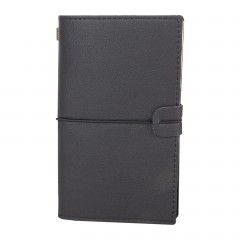 KUĞULU SİYAH TARİHSİZ DEFTER (11,5X20 CM)