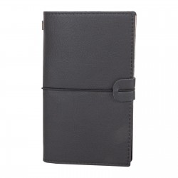 KUĞULU SİYAH TARİHSİZ DEFTER (11,5X20 CM)