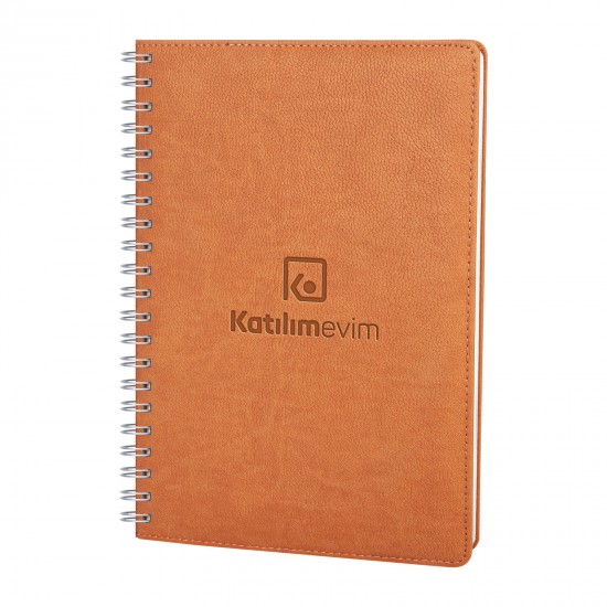 SUBAYEVLERİ KAHVERENGİ SPİRALLİ TARİHLİ HAFTALIK AJANDA (20x28 CM), 311209