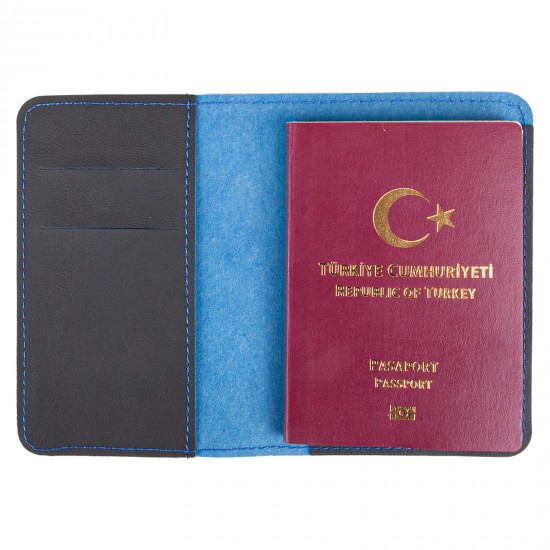 PASAPORTLUK LACİVERT DERİ, 460105