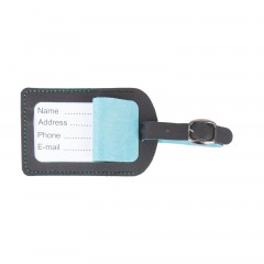 BAGAJ ETİKETİ TURKUAZ DERİ