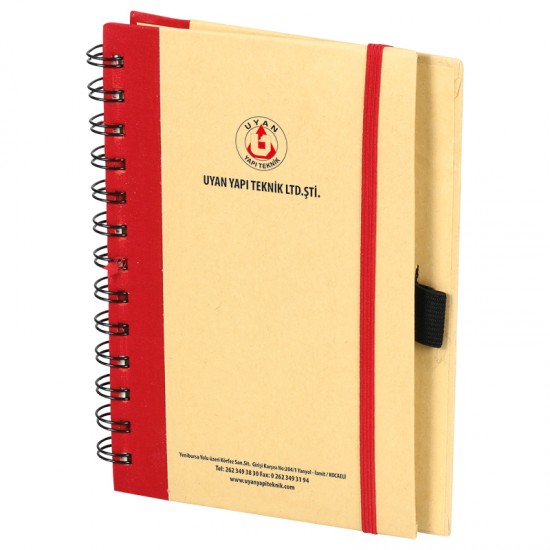 Spiralli Notluk Kırmızı 029 Spiralli Notluk Kırmızı 029