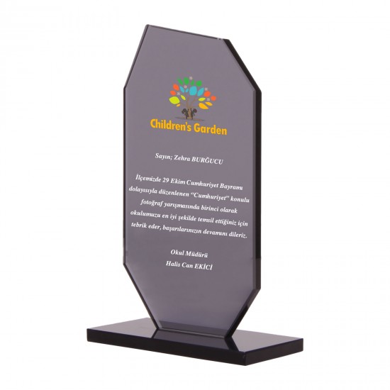 OSKAY SİYAH KRİSTAL PLAKET, 486401