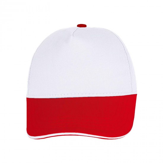 POMELO BEYAZ-KIRMIZI SANDWICH SİPER COTTON ŞAPKA, 489637