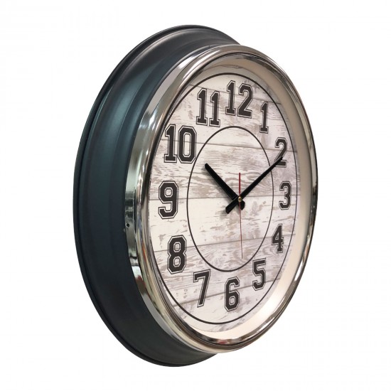 KİBELE201 FÜME METAL KASA DUVAR SAATİ (505 MM), 500217