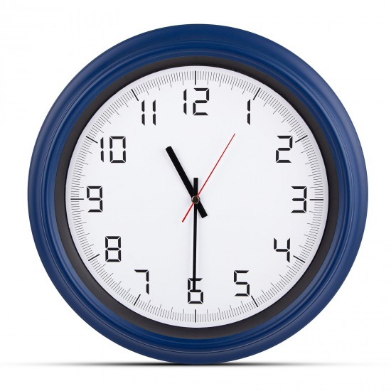 ATLAS LACİVERT PLASTİK KASA DUVAR SAATİ (380MM), 5007105