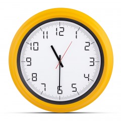 ATLAS SARI PLASTİK KASA DUVAR SAATİ (380MM)