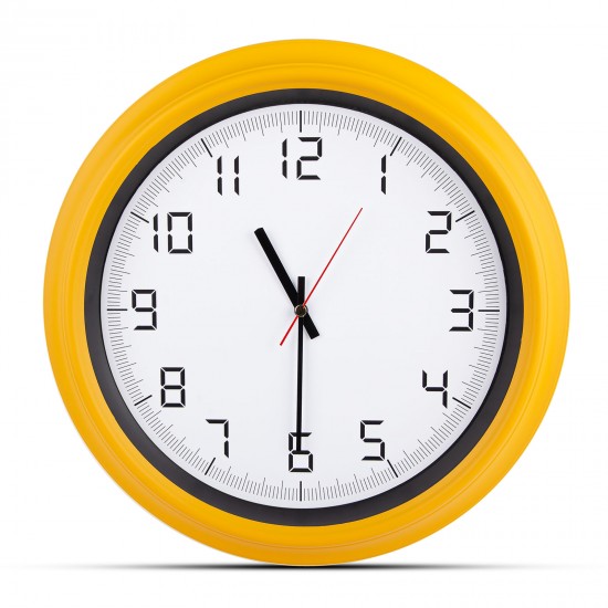 ATLAS SARI PLASTİK KASA DUVAR SAATİ (380MM), 5007106