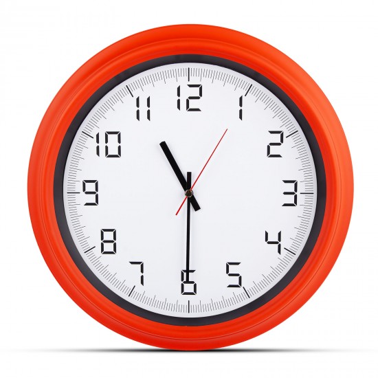 ATLAS TURUNCU PLASTİK KASA DUVAR SAATİ (380MM), 5007116