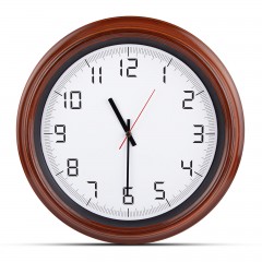 ATLAS AHŞAP-BEYAZ PLASTİK KASA DUVAR SAATİ (380MM)