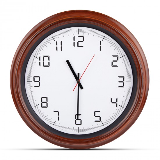 ATLAS AHŞAP-BEYAZ PLASTİK KASA DUVAR SAATİ (380MM), 5007148