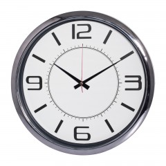 HELLEN404 BEYAZ-FÜME METALİZE ÇERÇEVE DUVAR SAATİ (420MM)