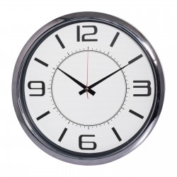 HELLEN404 BEYAZ-FÜME METALİZE ÇERÇEVE DUVAR SAATİ (420MM)