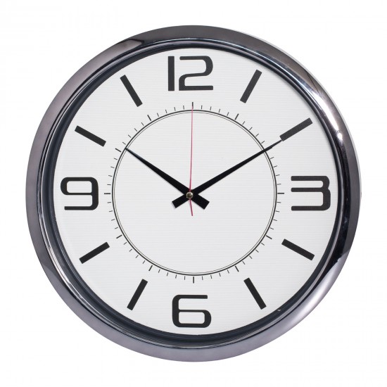 HELLEN404 BEYAZ-FÜME METALİZE ÇERÇEVE DUVAR SAATİ (420MM), 5013147