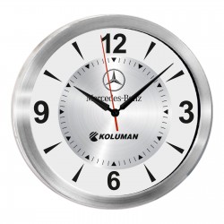 TRİTON091 GÜMÜŞ METAL KASA DUVAR SAATİ (350 MM)