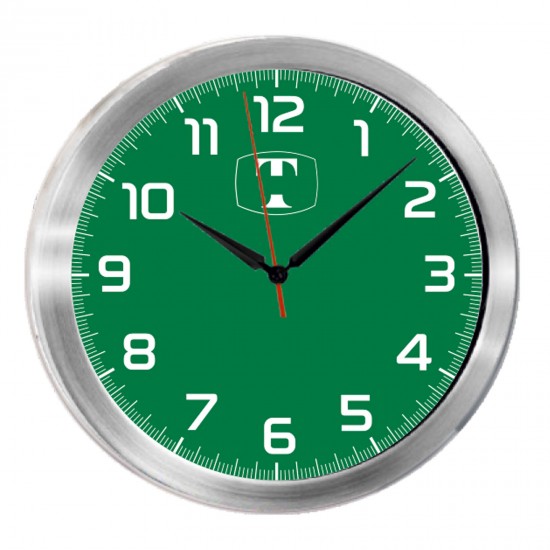 TRİTON091 GÜMÜŞ METAL KASA DUVAR SAATİ (350 MM), 501520