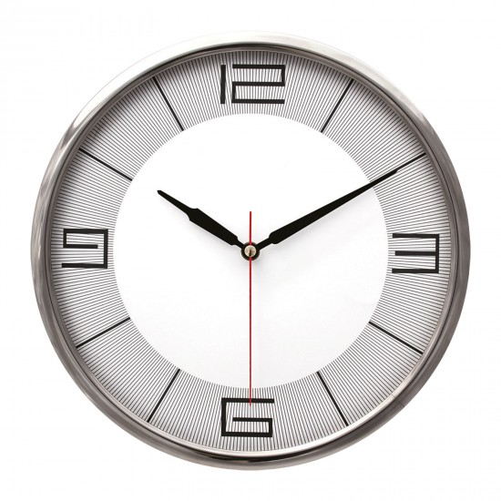 THOR707 GÜMÜŞ-GRİ METAL ÇERÇEVE DUVAR SAATİ (320MM), 5019251