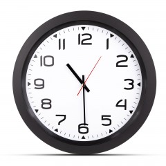 HERA SİYAH PLASTİK KASA DUVAR SAATİ (350MM)