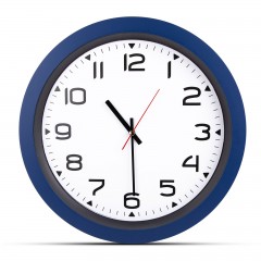 HERA LACİVERT PLASTİK KASA DUVAR SAATİ (350MM)